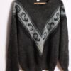 Jersey con Lana Gris Jaspeada Vintage "L/XL"
