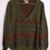 Jersey Cuello Pico Maxi Vintage Verde "2XL"