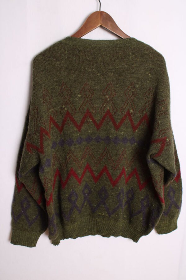 Jersey Cuello Pico Maxi Vintage Verde "2XL"