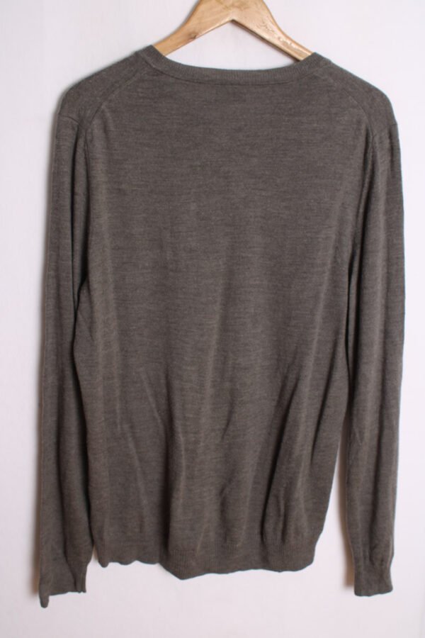 Jersey Cuello Pico Vintage Gris "L"