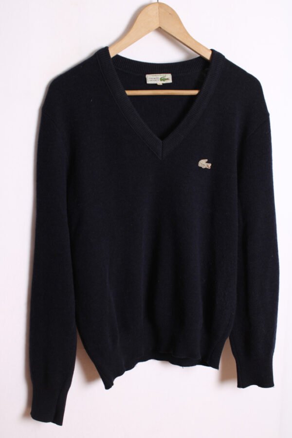 Jersey Vintage Lacoste Marino Pico "M"