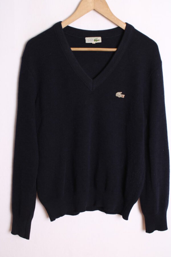 Jersey Vintage Lacoste Marino Pico "M"