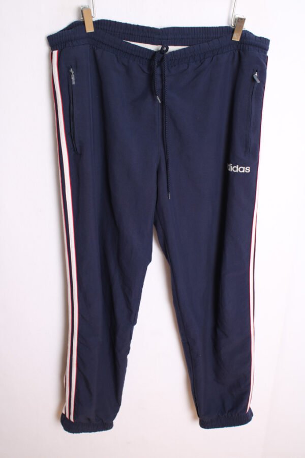 pantalón chándal marca unisex-56 Pantalón Chándal Vintage Marino Rayas "XL"