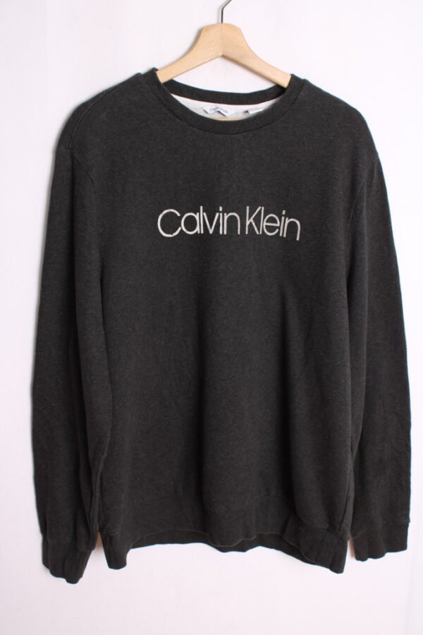 sudadera sport vintage marca-63 Sudadera Calvin Klein Vintage Gris Antracita "L/XL"