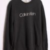 sudadera sport vintage marca-65 Sudadera Calvin Klein Vintage Gris Antracita "L/XL"