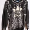 Sudadera Adidas Vintage Negra Estampada "S"