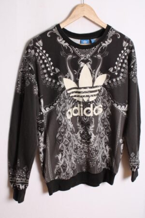 sudadera sport vintage marca-85 Sudadera Adidas Vintage Negra Estampada "S"