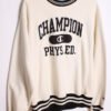 Sudadera Champion Vintage Blanca y Negra "L"