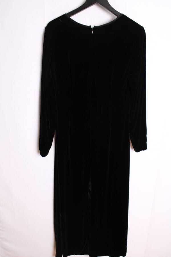 Vestido Largo Terciopelo Negro Vintage "M/L"