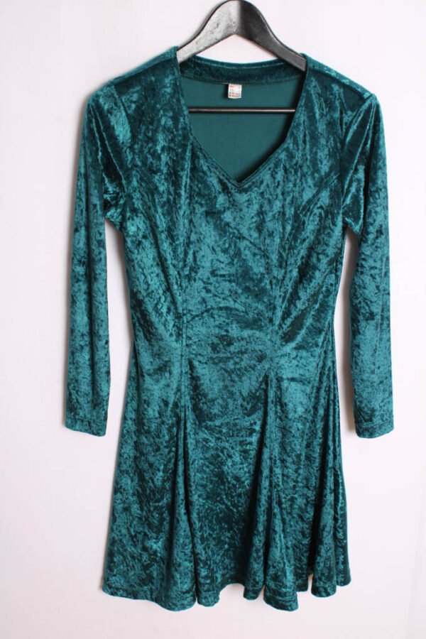 vestido vintage terciopelo-51 Vestido Terciopelo Esmeralda Vintage "S/M"