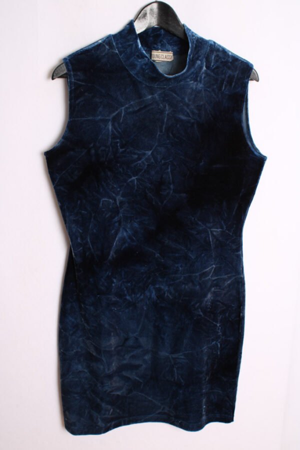 Vestido Vintage Terciopelo Azul "L/XL"