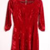 Vestido Rojo Vuelo Terciopelo Vintage "XS"