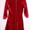 Vestido Rojo Vuelo Terciopelo Vintage "XS"