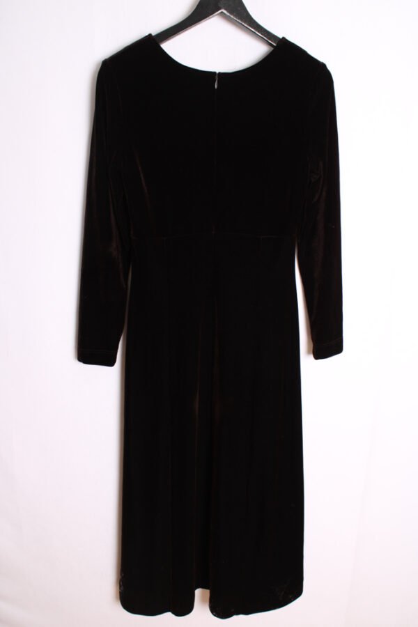 Vestido Largo Terciopelo Marrón Vintage "S"