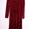 Vestido Largo Burdeos Flores Vintage "L"