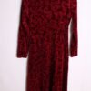 Vestido Largo Burdeos Flores Vintage "L"