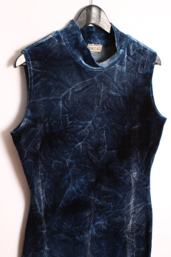 Vestido Vintage Terciopelo Azul "L/XL"
