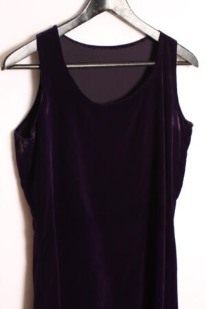 Vestido Berenjena Terciopelo Handmade Vintage "M"